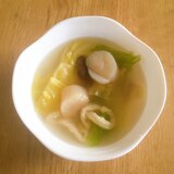 白菜とホタテの中華スープ